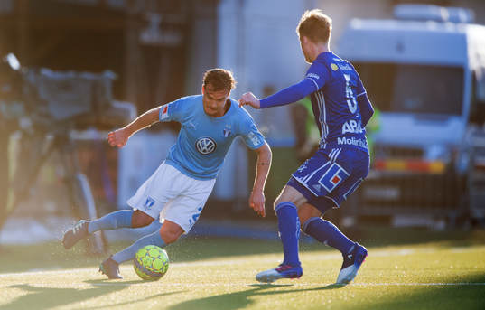 Malmö FFs Eric Larsson och Sundsvalls Eric Björkander