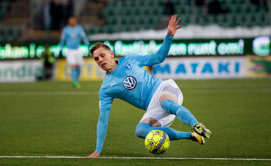 Malmö FFs Sören Rieks halkar