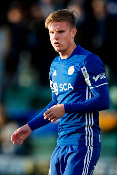 Sundsvalls Eric Björkanderunder fotbollsmatchen i