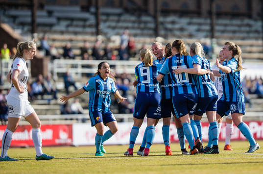 Djurgårdens spelare jublar