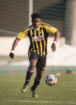IFK Hässleholms Patrick Osiako i matchen i division 2