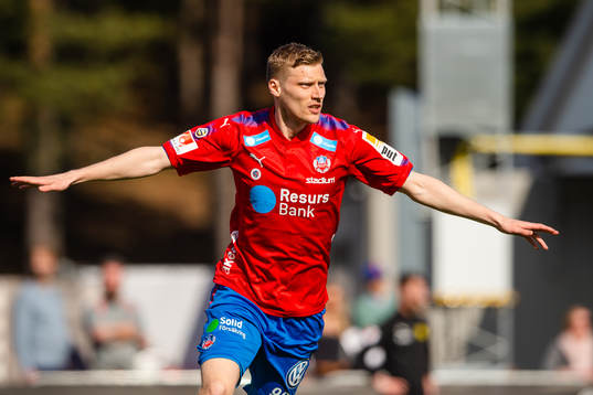 Helsingborgs Andri Rúnar Bjarnason jublar