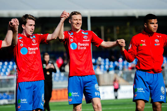 Helsingborgs Andri Rúnar Bjarnason jublar