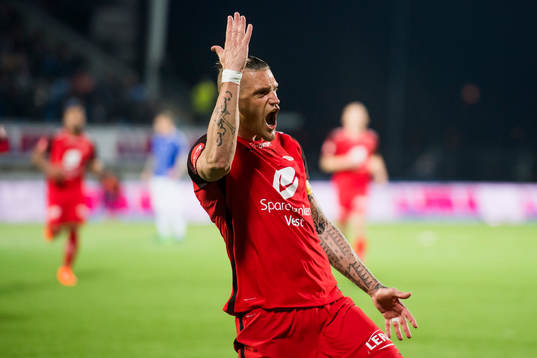Vito Wormgoor of Brann celebrates