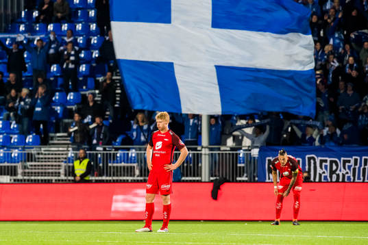 Sivert Heltne Nilsen of Brann looks dejected