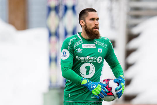 Goalkeeper Marius Wennersteen Berntzen of Tromsdalen