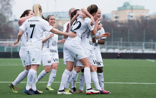 Umeås spelare jublar
