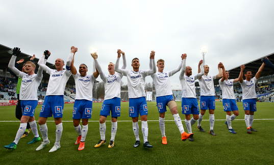 Norrköpings spelare jublar