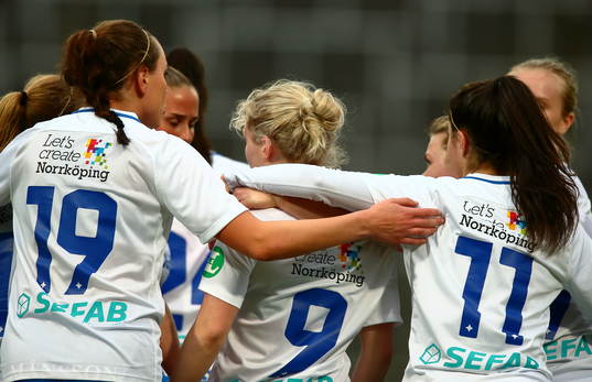 Norrköpings spelare jublar