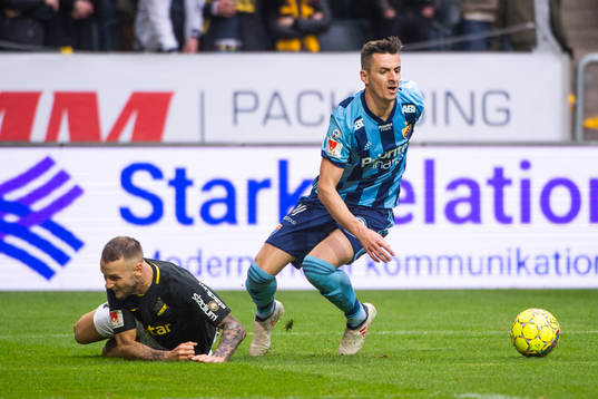 s Alexander Milosevic och Djurgårdens Haris Radetinac i