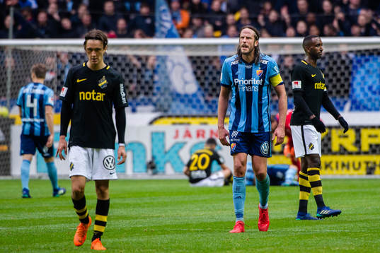 Djurgårdens Jonas Olsson reagerar