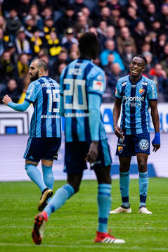 Djurgårdens Yura Movsisyan , Aliou Badji och Philana