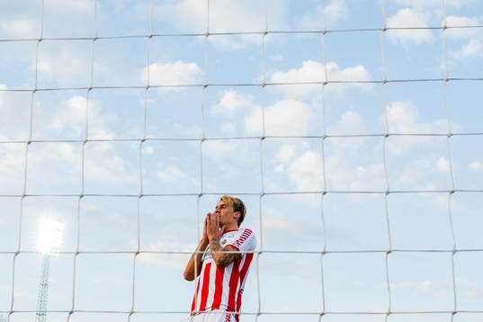 Runar Espejord of Tromsø looks dejected