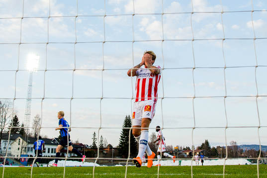 Runar Espejord of Tromsø looks dejected