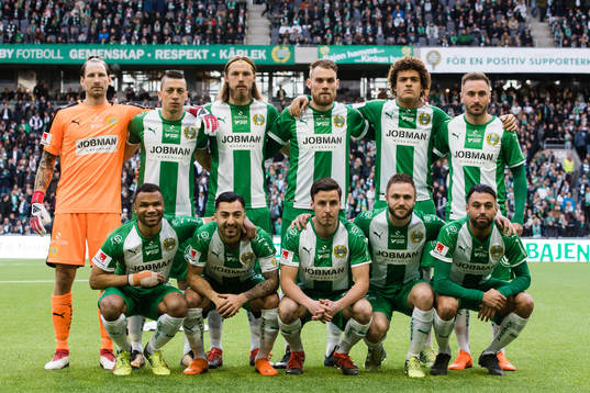 Hammarbys startelva innan fotbollsmatchen i Allsvenskan