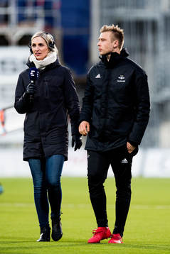 Gunnhild Toldnes, reporter of Eurosport, and Alexander Toft