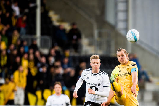 Alexander Toft Søderlund of Rosenborg and Martin Bjørnbak
