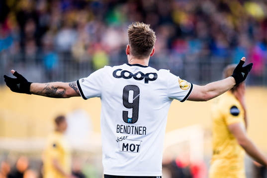Nicklas Bendtner of Rosenborg reacts