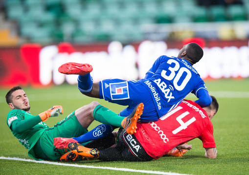 Trelleborgs målvakt Marko Johansson och Alexander