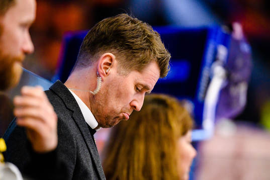 Skellefteås tränare Stefan Klockare deppar