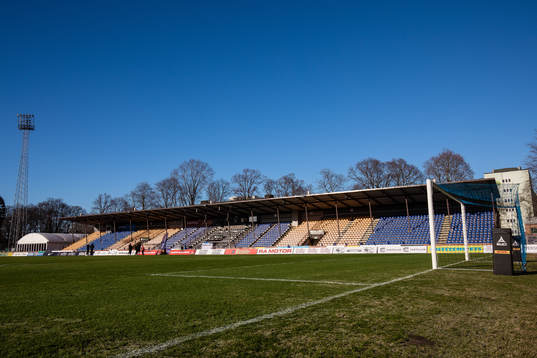 Vy över Studenternas IP innan fotbollsmatchen i