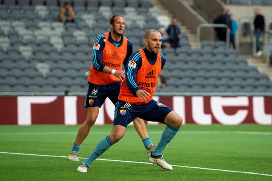 Djurgårdens Jonas Olsson och Marcus Danielson