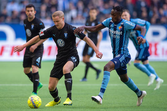 Malmö FFs Franz Brorsson och Djurgårdens Philana