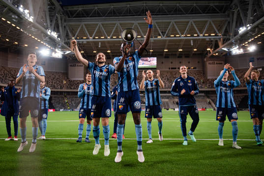 Djurgårdens Philana Tinotenda Kadewere jublar med