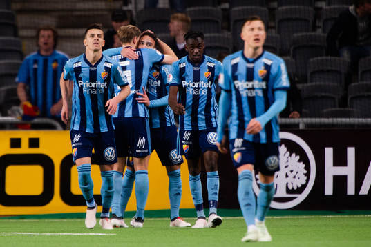 Djurgårdens spelare jublar