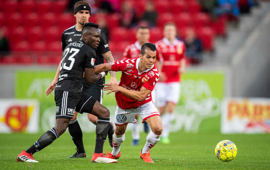 Kalmars Hiago Ramiro och Östersunds Samuel Mensiro