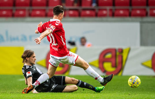 Kalmars Melker Hallberg och Östersunds Tom Pettersson