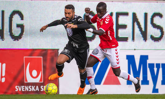 Kalmars Papa Alioune Diouf och Östersunds Saman Ghoddos