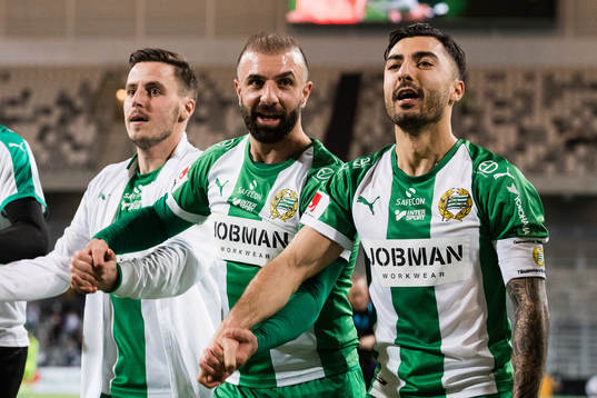 Hammarbys Jeppe Andersen, Kennedy Bakircioglu och Jiloan