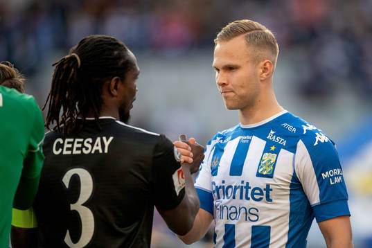 Dalkurds Kebba Ceesay och IFK Göteborgs Gustav Engvall