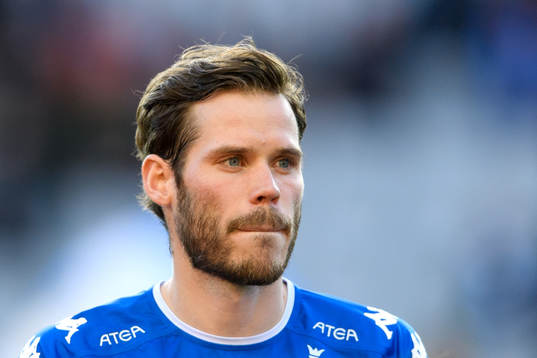 IFK Göteborgs Emil Salomonsson vid lineup innan