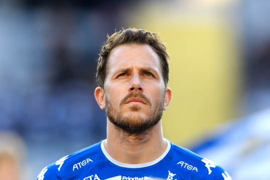 IFK Göteborgs Tobias Hysén vid lineup innan