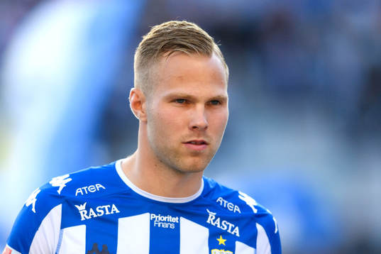 IFK Göteborgs Gustav Engvall vid lineup innan
