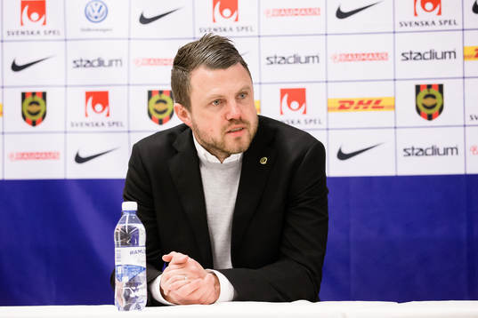 Elfsborgs manager Jimmy Thelin på presskonferensen