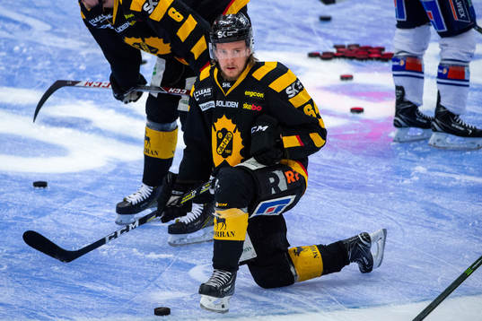 Skellefteås Jonathan Pudas före final 2 i SM-slutspelet i