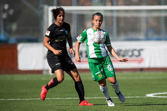 Göteborgs Taylor Leach och Hammarbys Julia Zigiotti Olme