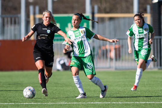 Göteborgs Elin Rubensson och Hammarbys Julia Zigiotti Olme