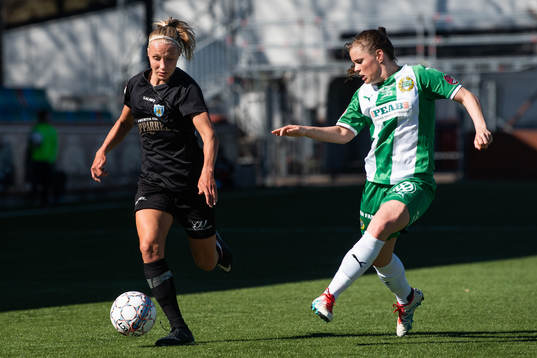 Göteborgs Emma Koivisto och Hammarbys Hanna Lundqvist