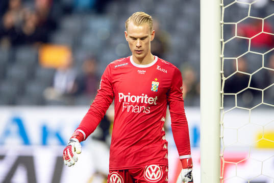 IFK Göteborgs målvakt Pontus Dahlberg deppar