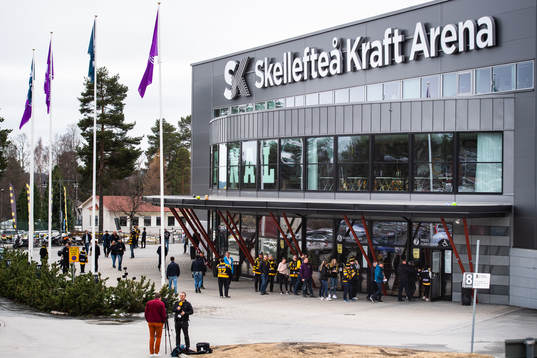Skellefteå Kraft arena exteriört före final 4 i