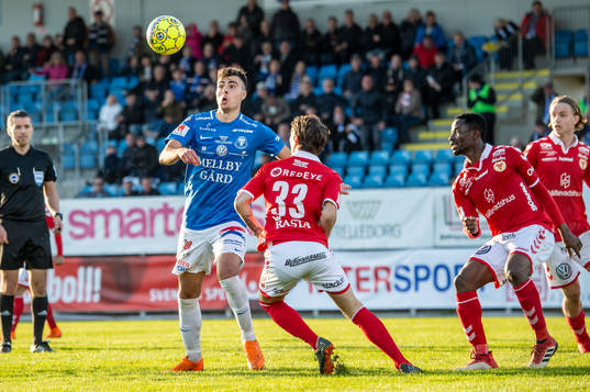 Trelleborgs Deniz Hümmet mot Kalmars Adrian Edqvist