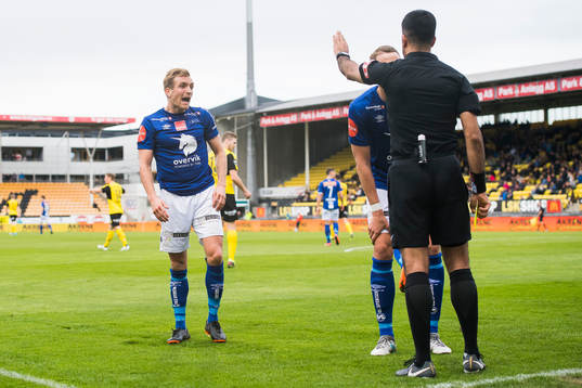 Kristoffer Løkberg of Ranheim reacts