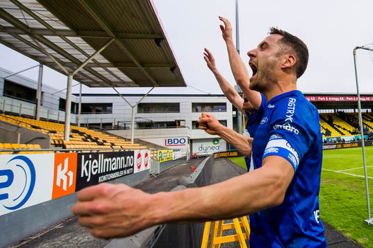 Mads Reginiussen of Ranheim celebrates