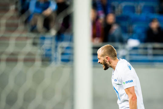 Eirik Hestad of Molde reacts