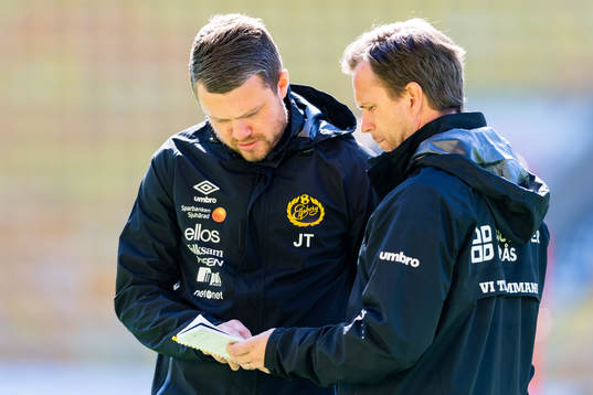 manager Jimmy Thelin och assisterande tränare Tobias