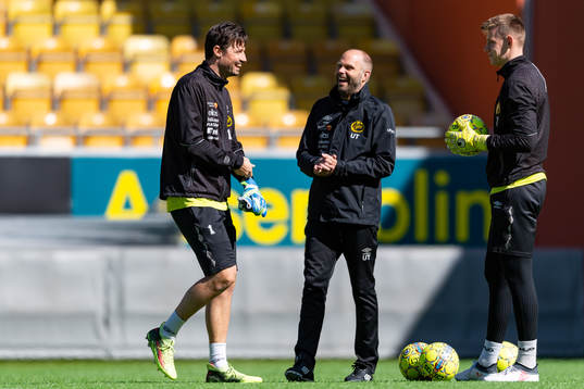 målvaktstränare Ulf Thorsson, målvakt Kevin Stuhr